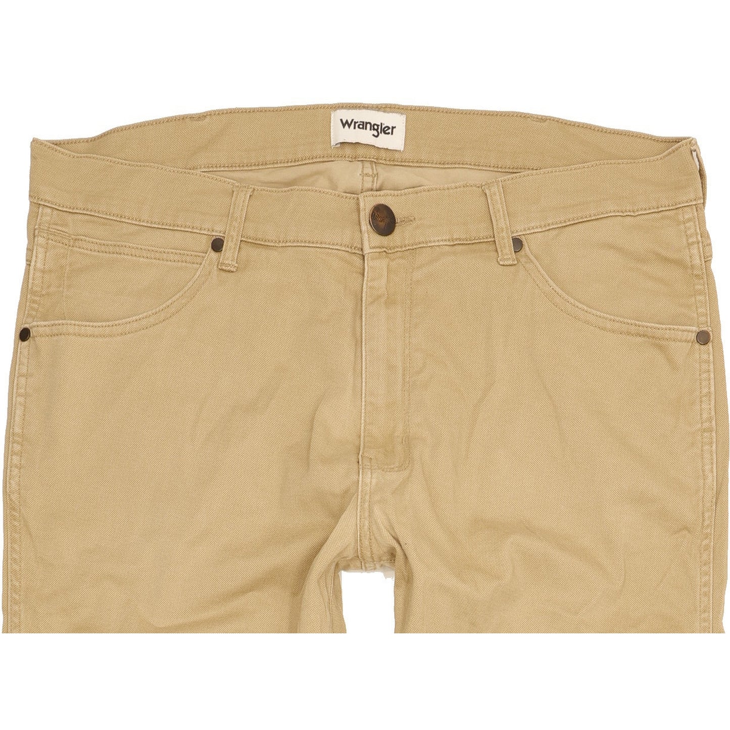 Wrangler Larston Men Beige Tapered Slim Stretch Jeans W34 L31