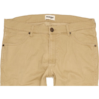 Wrangler Larston Men Beige Tapered Slim Stretch Jeans W34 L31