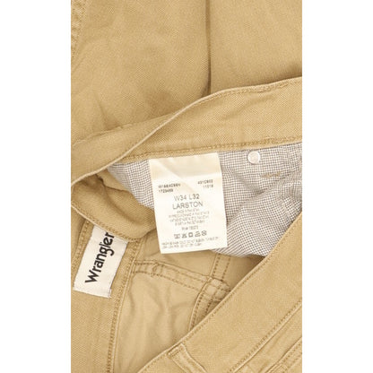 Wrangler Larston Men Beige Tapered Slim Stretch Jeans W34 L31