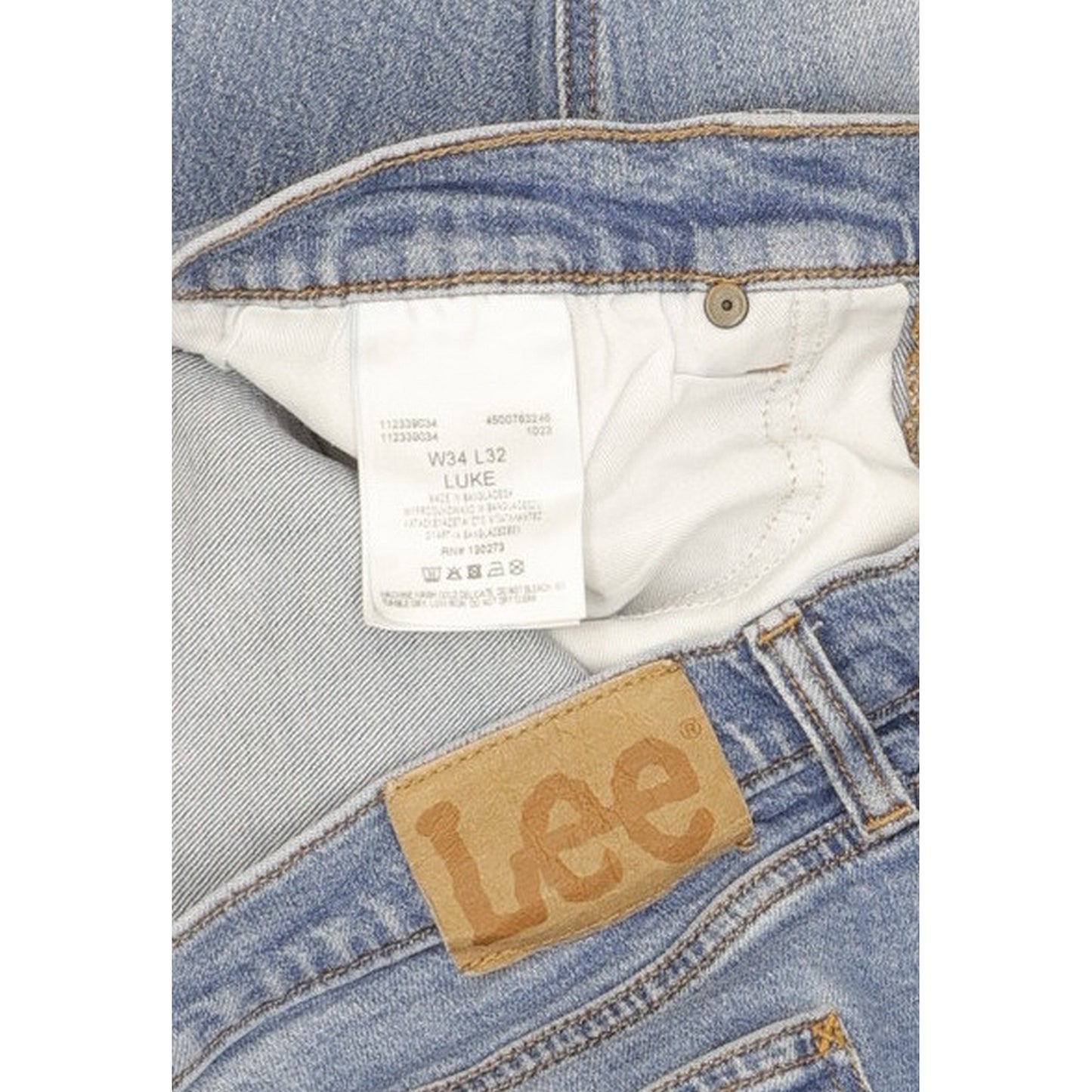 Lee Luke Men Blue Skinny Slim Stretch Jeans W34 L31