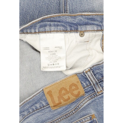 Lee Luke Men Blue Skinny Slim Stretch Jeans W34 L31
