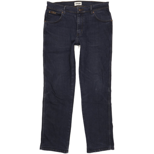 Wrangler Texas Men Blue Straight Regular Stretch Jeans W34 L32