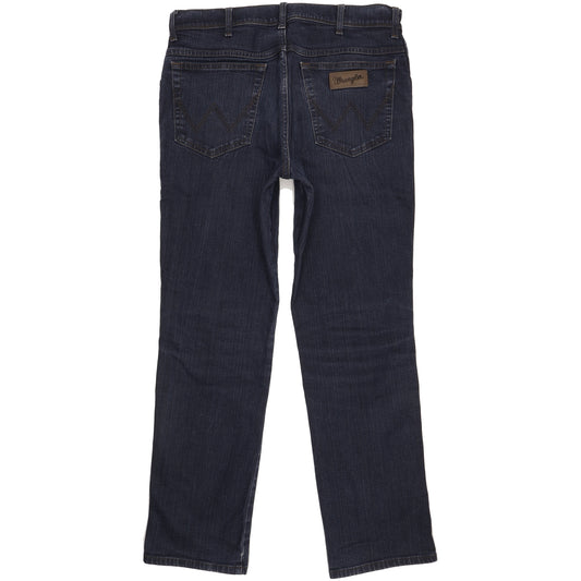 Wrangler Texas Men Blue Straight Regular Stretch Jeans W34 L32