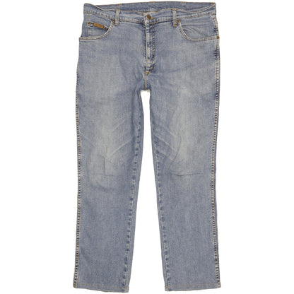Wrangler Texas Men Blue Straight Regular Stretch Jeans W38 L30