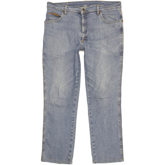 Wrangler Texas Men Blue Straight Regular Stretch Jeans W38 L30
