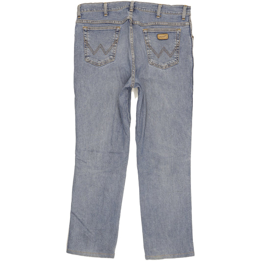Wrangler Texas Men Blue Straight Regular Stretch Jeans W38 L30