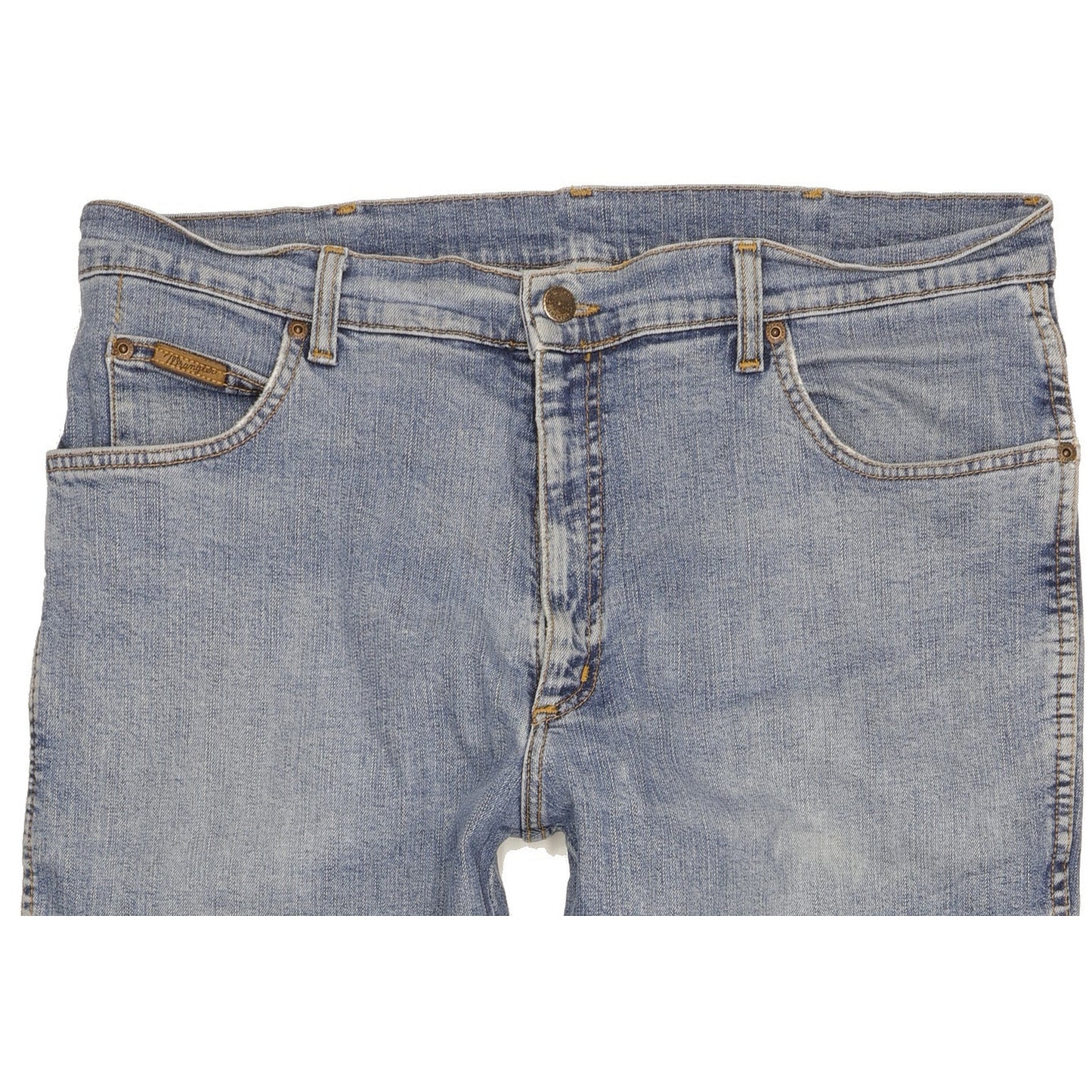 Wrangler Texas Men Blue Straight Regular Stretch Jeans W38 L30