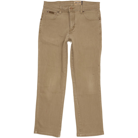 Wrangler Texas Men Brown Straight Regular Stretch Jeans W33 L28