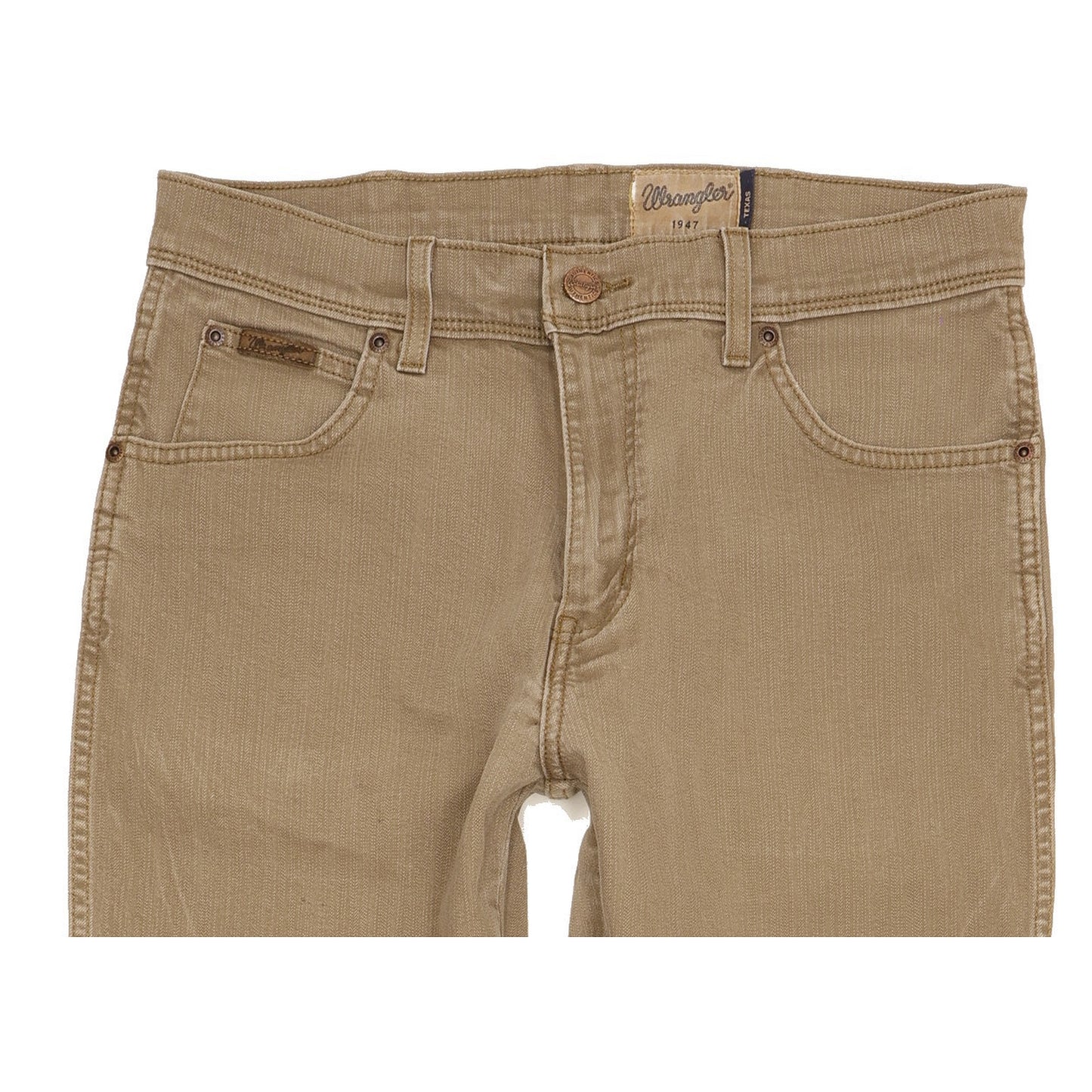 Wrangler Texas Men Brown Straight Regular Stretch Jeans W33 L28