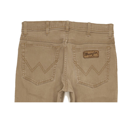 Wrangler Texas Men Brown Straight Regular Stretch Jeans W33 L28