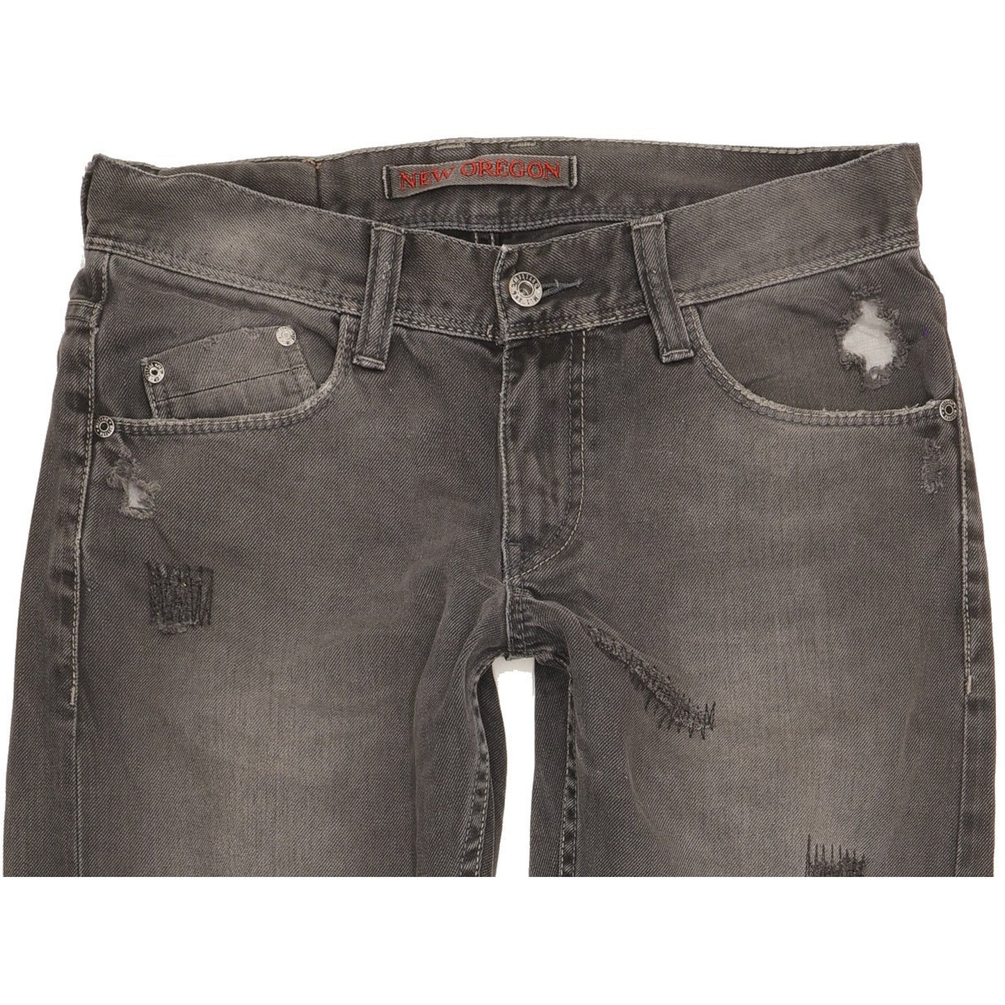 Mustang New Oregon Men Grey Straight Slim Jeans W30 L34