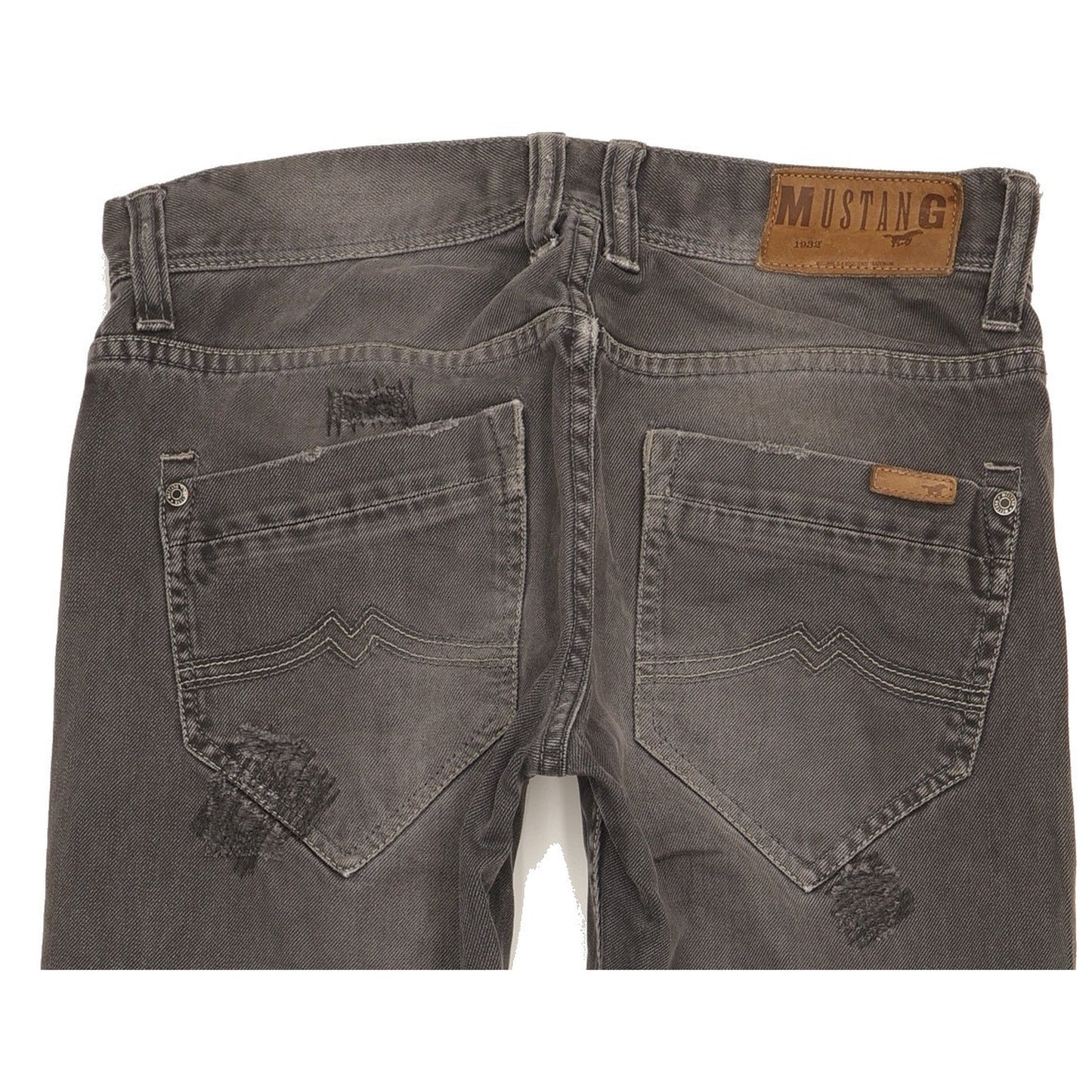 Mustang New Oregon Men Grey Straight Slim Jeans W30 L34