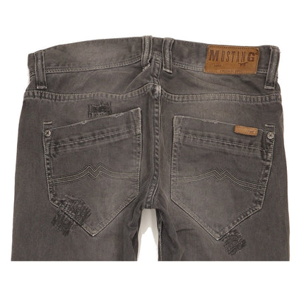 Mustang New Oregon Men Grey Straight Slim Jeans W30 L34
