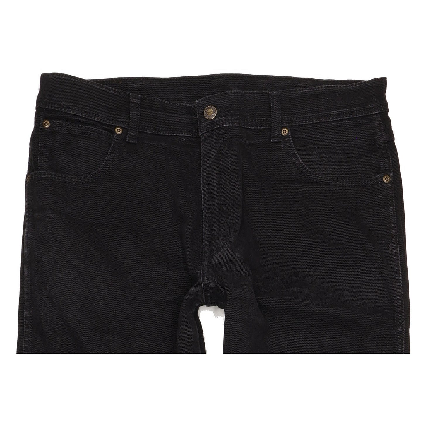 Wrangler Durable Quality Men Black Straight Regular Stretch Jeans W36 L31