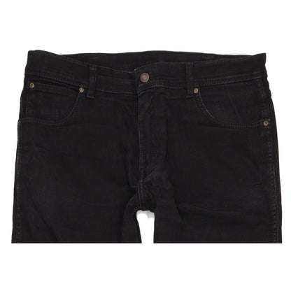 Wrangler Durable Quality Men Black Straight Regular Stretch Jeans W36 L31