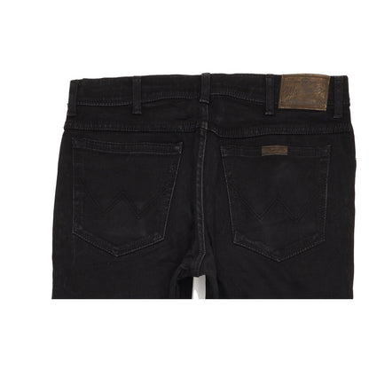 Wrangler Durable Quality Men Black Straight Regular Stretch Jeans W36 L31
