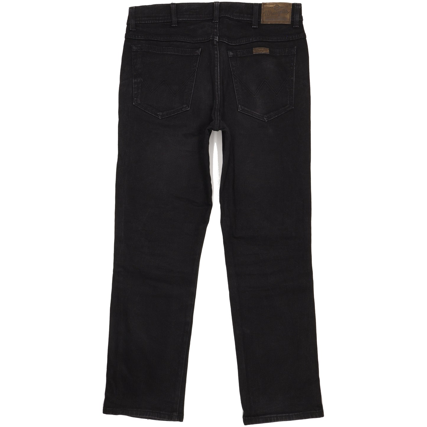 Wrangler Durable Quality Men Black Straight Regular Stretch Jeans W36 L31