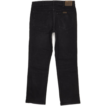 Wrangler Durable Quality Men Black Straight Regular Stretch Jeans W36 L31