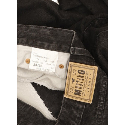 Mustang Michigan Men Black Straight Regular Jeans W33 L32