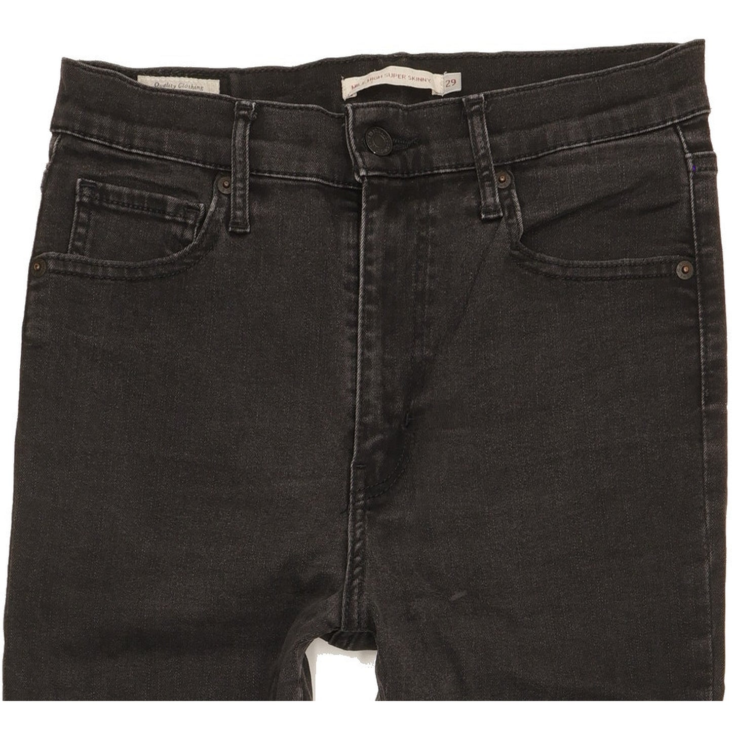 Levi's Mile Black Skinny Slim Stretch Jeans High Waisted W29 L29
