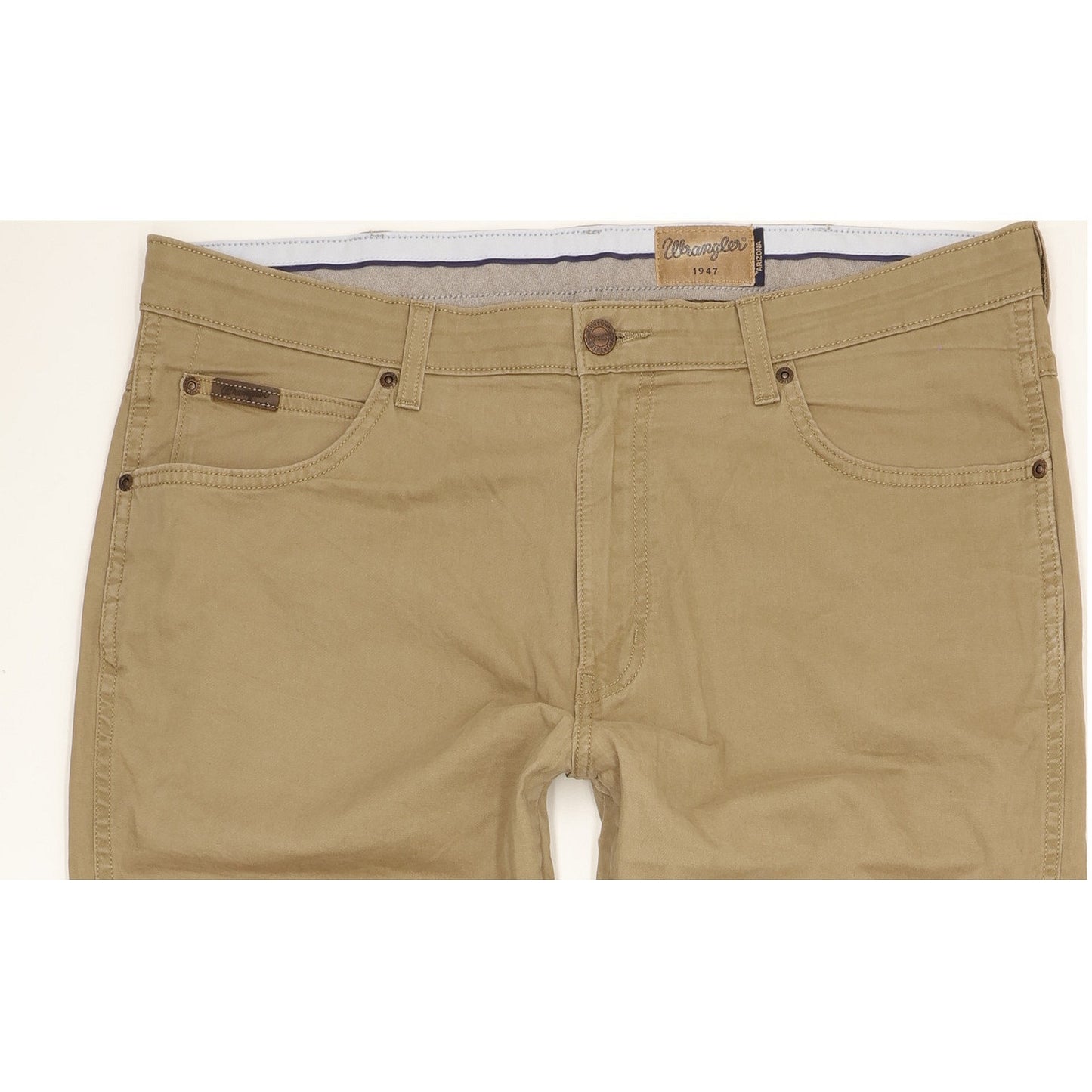 Wrangler Arizona Men Beige Straight Regular Stretch Jeans W38 L30
