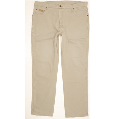 Wrangler Texas Men Beige Straight Regular Stretch Jeans W38 L31