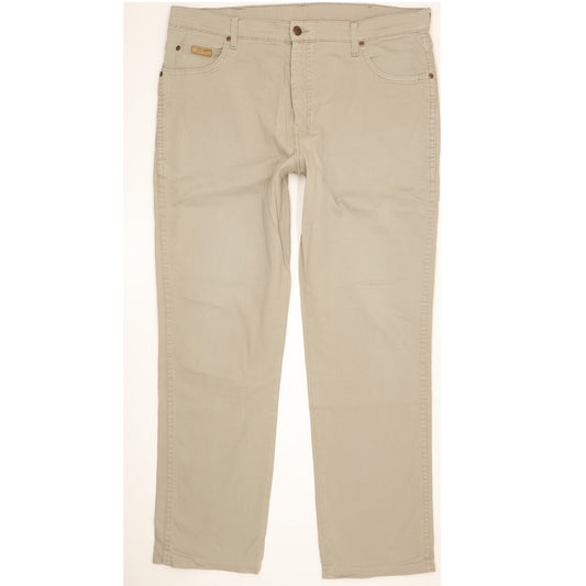 Wrangler Texas Men Beige Straight Regular Stretch Jeans W38 L31