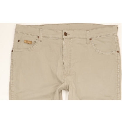 Wrangler Texas Men Beige Straight Regular Stretch Jeans W38 L31