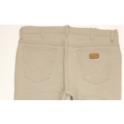 Wrangler Texas Men Beige Straight Regular Stretch Jeans W38 L31