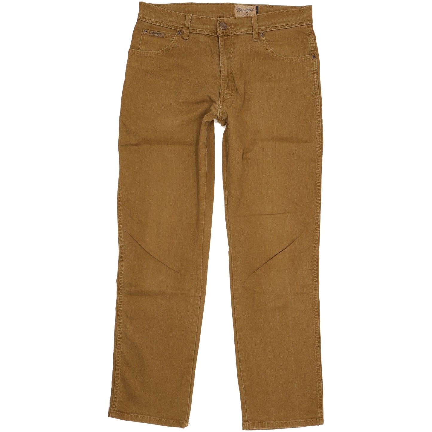 Wrangler Texas Men Brown Straight Regular Stretch Jeans W34 L31