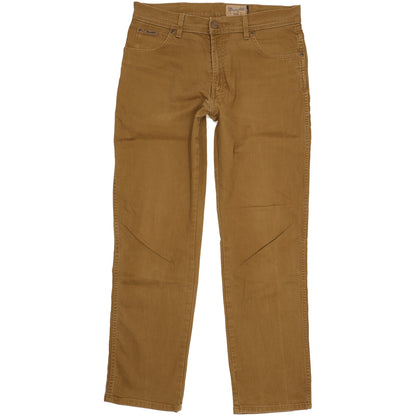 Wrangler Texas Men Brown Straight Regular Stretch Jeans W34 L31
