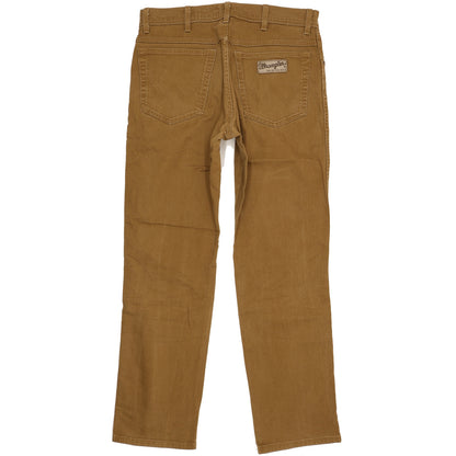 Wrangler Texas Men Brown Straight Regular Stretch Jeans W34 L31
