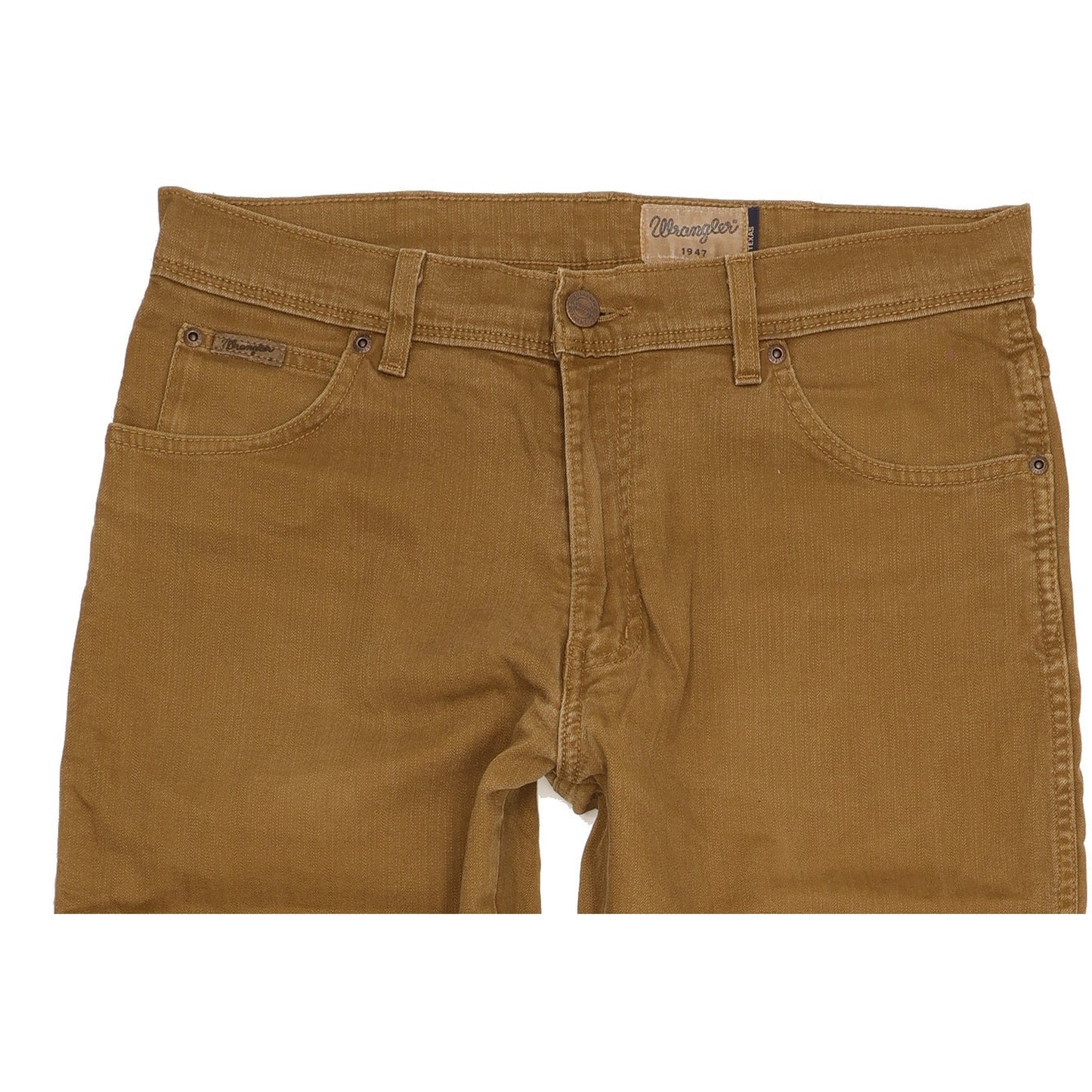 Wrangler Texas Men Brown Straight Regular Stretch Jeans W34 L31