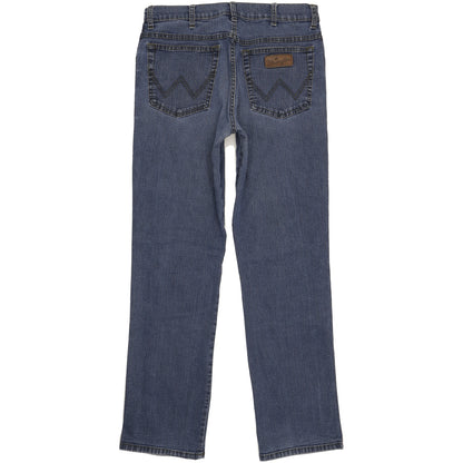 Wrangler Texas Men Blue Straight Regular Stretch Jeans W34 L34
