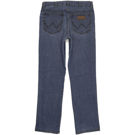 Wrangler Texas Men Blue Straight Regular Stretch Jeans W34 L34