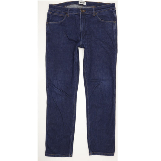 Wrangler Greensboro Men Blue Straight Regular Stretch Jeans W36 L32