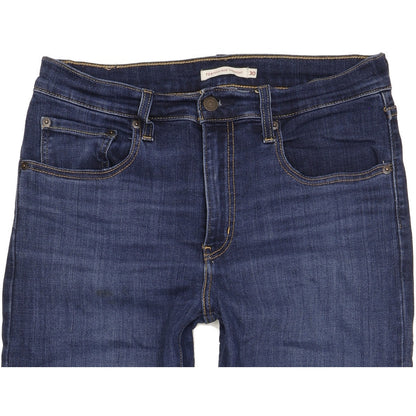 Levi's 724 Blue Straight Slim Stretch Jeans High Waisted W30 L30