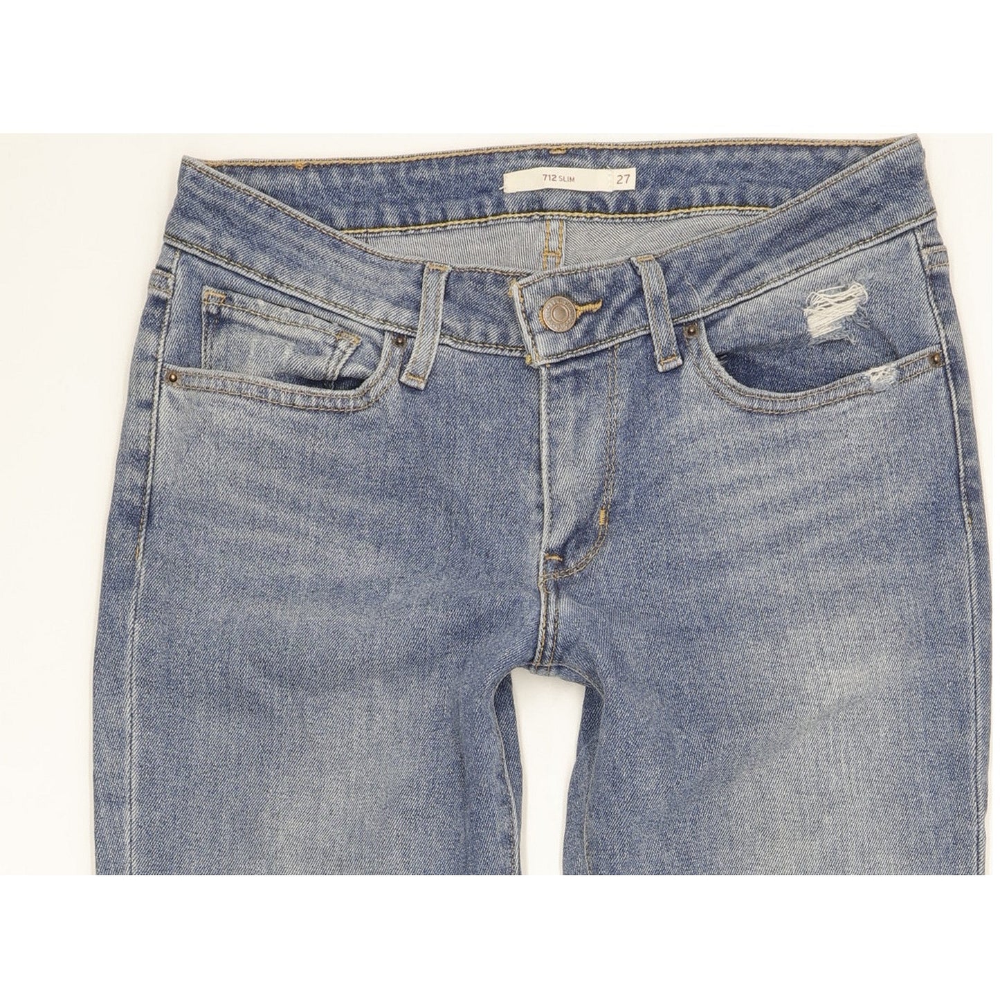Levi's 712 Women Blue Straight Slim Stretch Jeans W27 L27