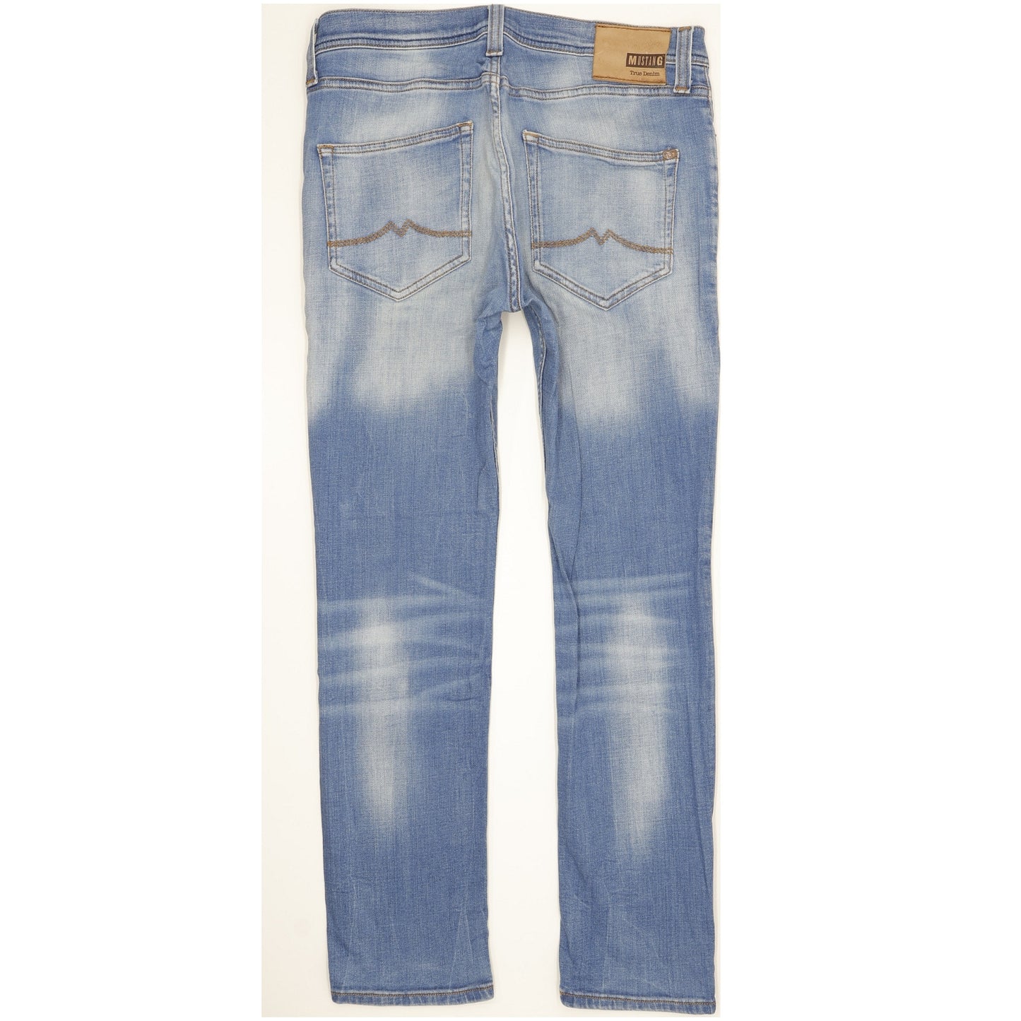 Mustang Vegas Men Blue Straight Slim Stretch Jeans W32 L30
