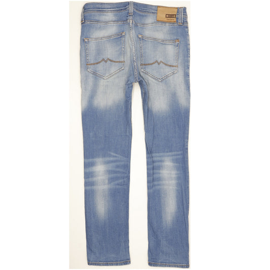 Mustang Vegas Men Blue Straight Slim Stretch Jeans W32 L30