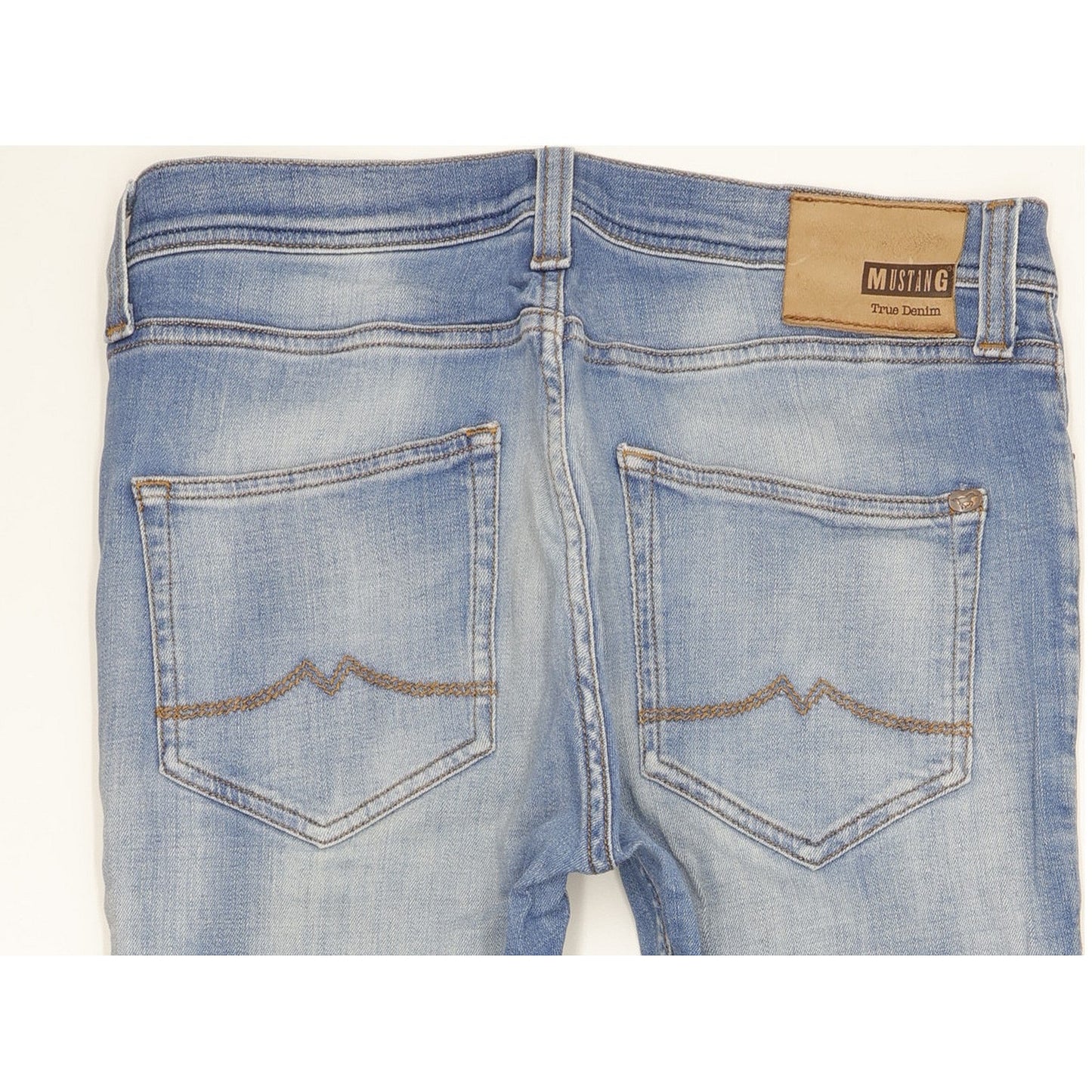 Mustang Vegas Men Blue Straight Slim Stretch Jeans W32 L30