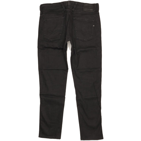 Replay Anbass Men Black Tapered Slim Stretch Jeans W34 L30