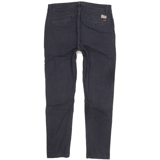 Levi's Men Blue Tapered Slim Chino Stretch Jeans W34 L30