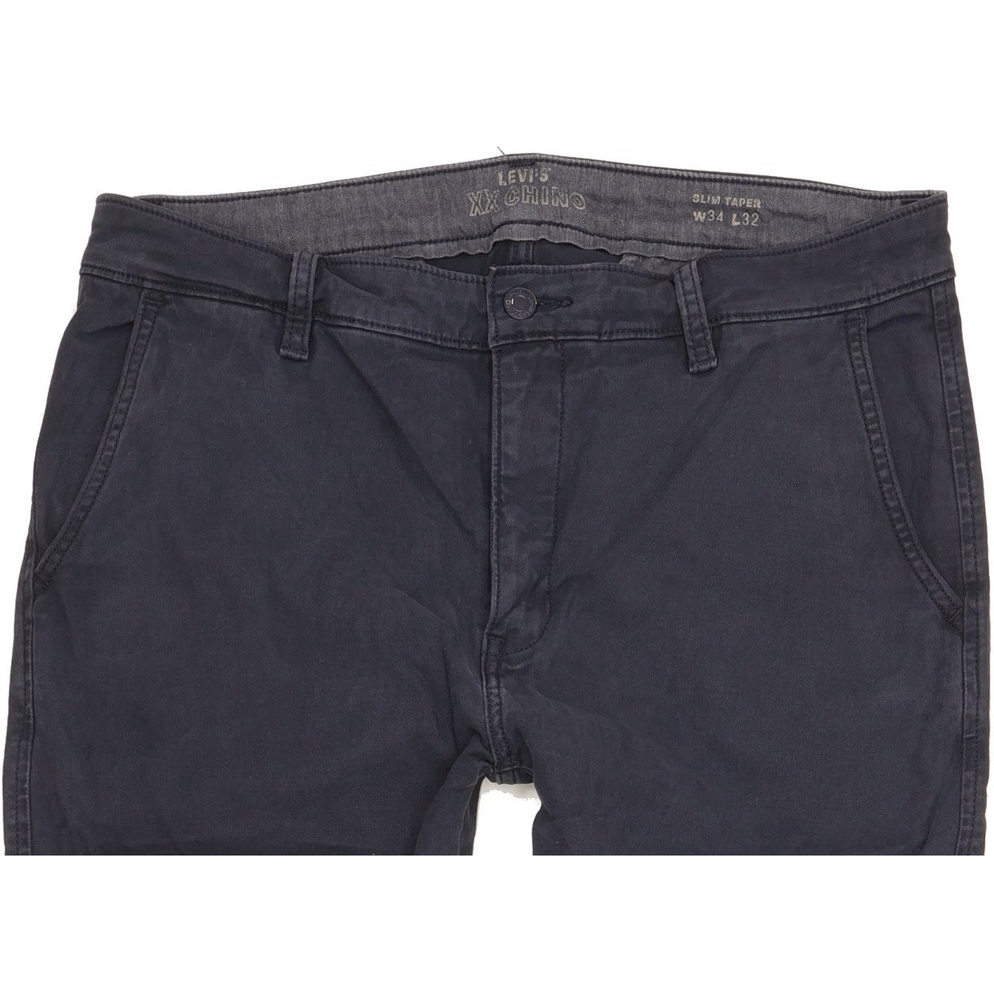 Levi's Men Blue Tapered Slim Chino Stretch Jeans W34 L30