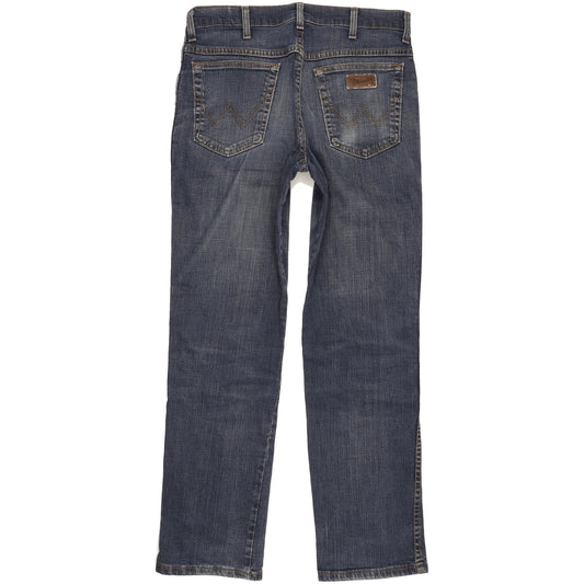 Wrangler Texas Men Blue Straight Regular Stretch Jeans W33 L31