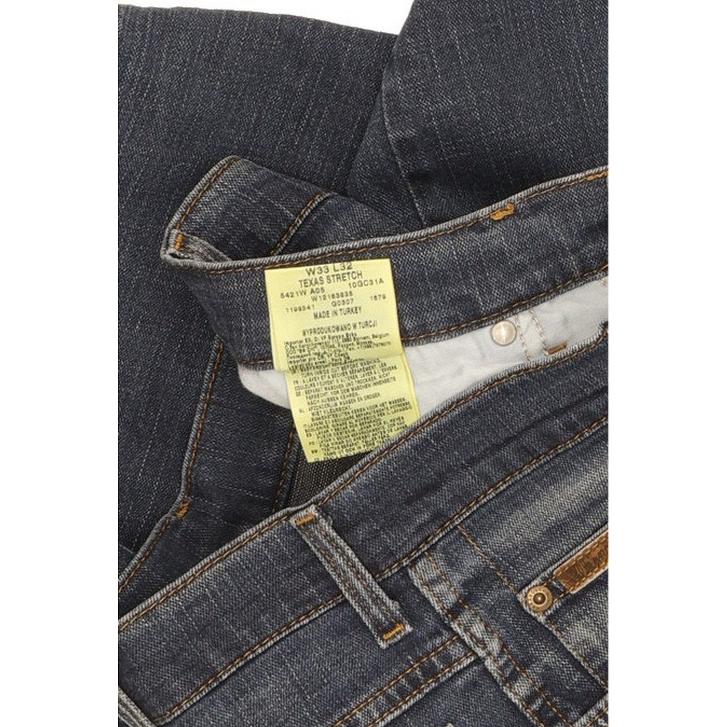 Wrangler Texas Men Blue Straight Regular Stretch Jeans W33 L31