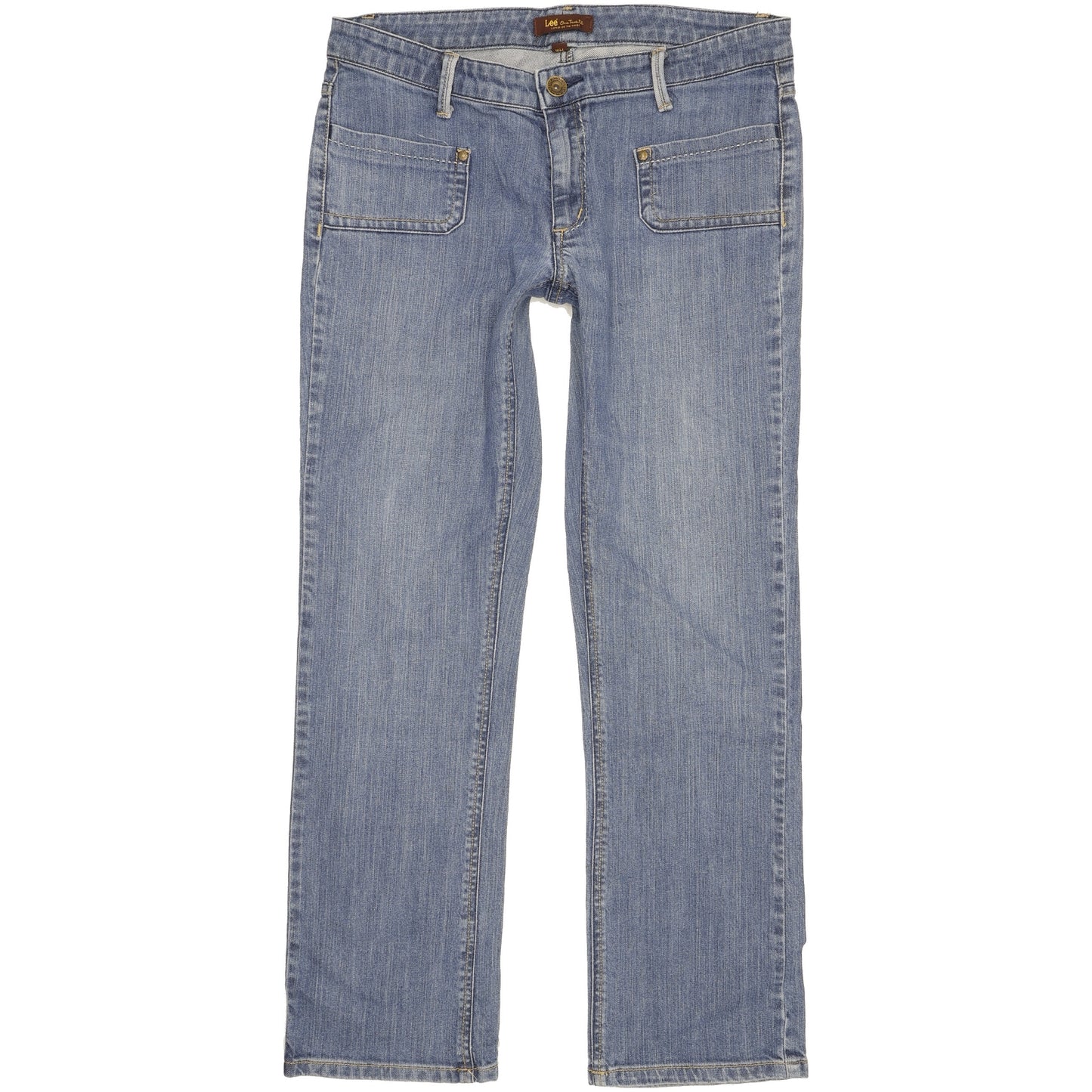 Lee Women Blue Straight Slim Stretch Jeans W32 L30