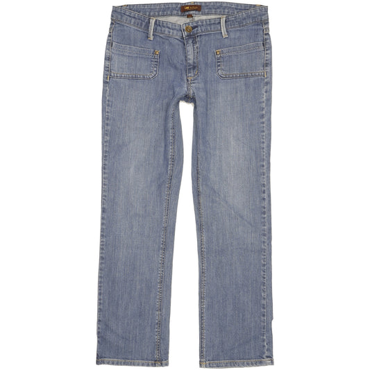 Lee Women Blue Straight Slim Stretch Jeans W32 L30