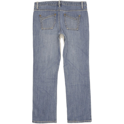Lee Women Blue Straight Slim Stretch Jeans W32 L30