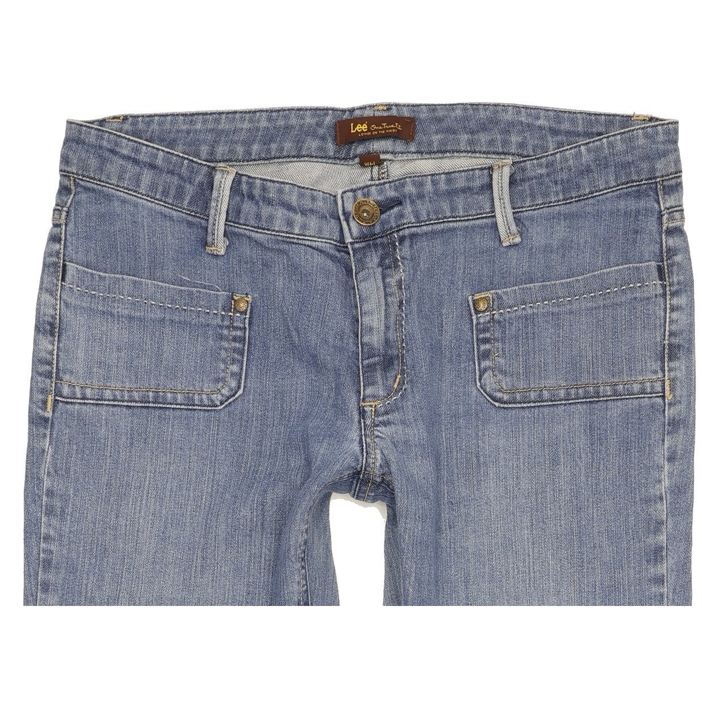 Lee Women Blue Straight Slim Stretch Jeans W32 L30